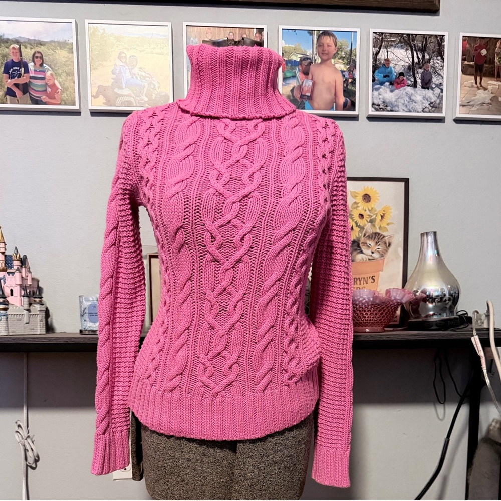 Lauren Ralph Lauren Pink Cable Knit Sweater